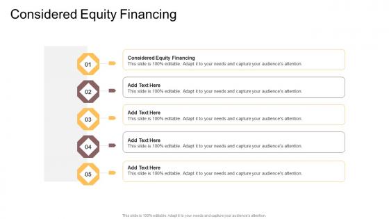Considered Equity Financing In Powerpoint And Google Slides Cpb