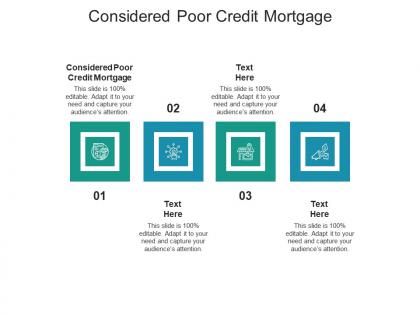 Considered poor credit mortgage ppt powerpoint presentation layouts model cpb