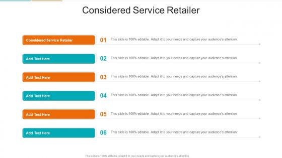 Considered Service Retailer In Powerpoint And Google Slides Cpb