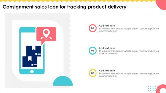 Consignment Sales Icon For Tracking Product Delivery