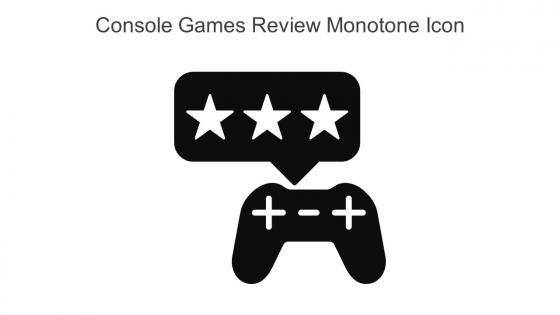 Console Games Review Monotone Icon In Powerpoint Pptx Png And Editable Eps Format