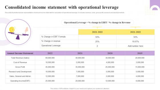 Consolidated Income Statement With Operational Leverage