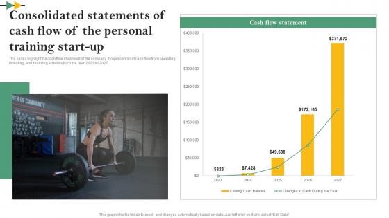 Consolidated Statements Of Cash Flow Of The Personal Online Personal Training Business Plan BP SS