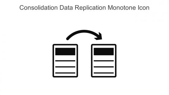 Consolidation Data Replication Monotone Icon In Powerpoint Pptx Png And Editable Eps Format