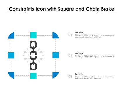 Constraints icon with square and chain brake
