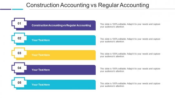 Construction Accounting Vs Regular Accounting Ppt Powerpoint Presentation Infographic Cpb