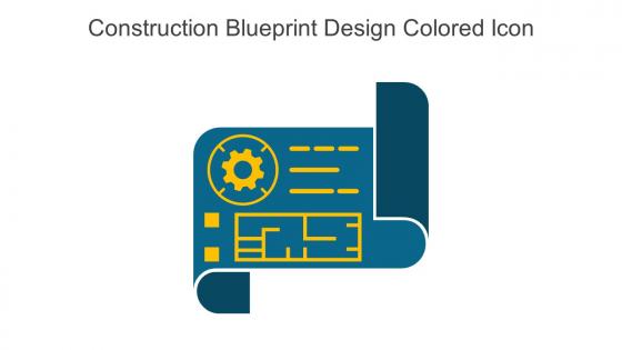 Construction Blueprint Design Colored Icon In Powerpoint Pptx Png And Editable Eps Format