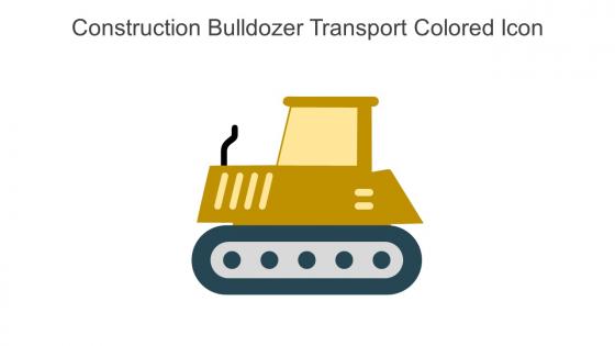 Construction Bulldozer Transport Colored Icon In Powerpoint Pptx Png And Editable Eps Format