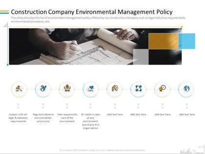 Construction company environmental management policy liable ppt powerpoint presentation summary