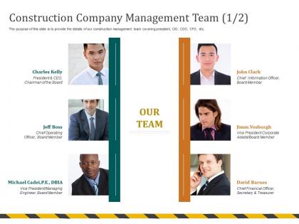 Construction company management team chief m691 ppt powerpoint presentation file elements