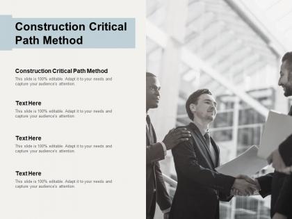 Construction critical path method ppt powerpoint presentation icon model cpb