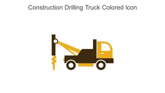 Construction Drilling Truck Colored Icon In Powerpoint Pptx Png And Editable Eps Format