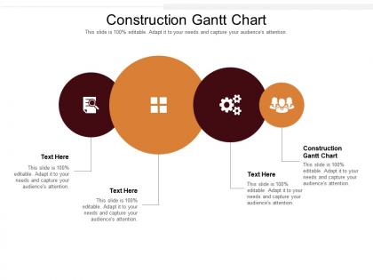 Construction gantt chart ppt powerpoint presentation pictures infographic template cpb