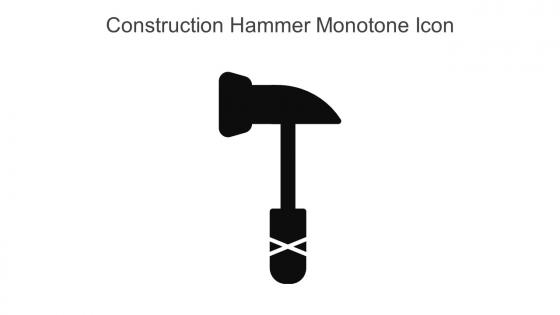Construction Hammer Monotone Icon In Powerpoint Pptx Png And Editable Eps Format