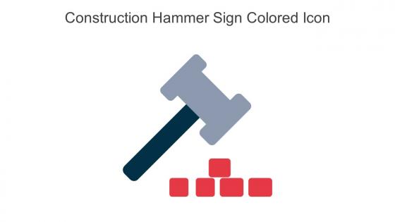 Construction Hammer Sign Colored Icon In Powerpoint Pptx Png And Editable Eps Format