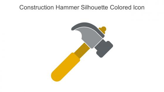Construction Hammer Silhouette Colored Icon In Powerpoint Pptx Png And Editable Eps Format