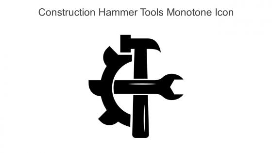Construction Hammer Tools Monotone Icon In Powerpoint Pptx Png And Editable Eps Format