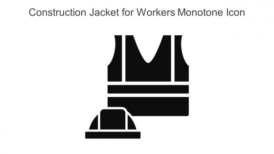 Construction Jacket For Workers Monotone Icon In Powerpoint Pptx Png And Editable Eps Format