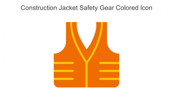 Construction Jacket Safety Gear Colored Icon In Powerpoint Pptx Png And Editable Eps Format