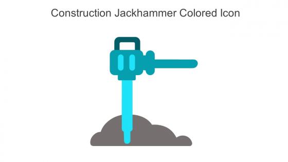 Construction Jackhammer Colored Icon In Powerpoint Pptx Png And Editable Eps Format