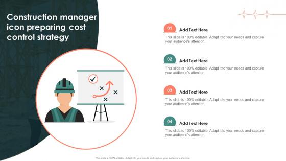 Construction Manager Icon Preparing Cost Control Strategy