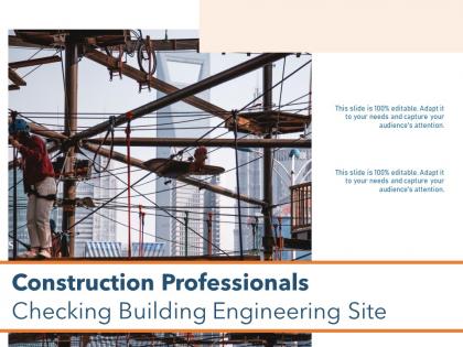 Construction professionals checking building engineering site