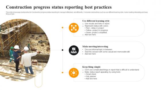 Construction Progress Status Reporting Best Practices