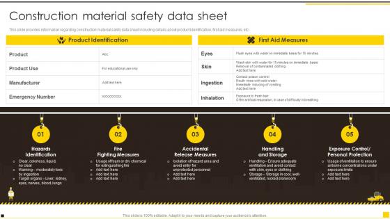 Construction Project Guidelines Playbook Construction Material Safety Data Sheet