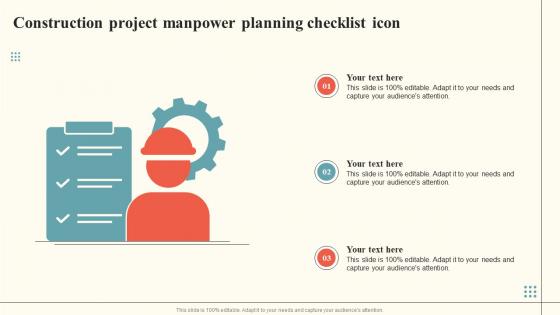Construction Project Manpower Planning Checklist Icon