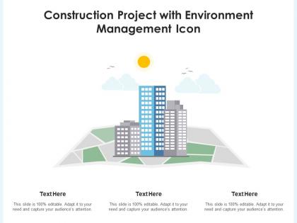 Construction project with environment management icon