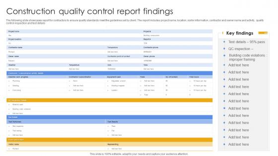 Quality Control Report PowerPoint Presentation and Slides PPT Template ...