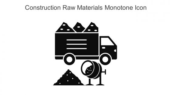 Construction Raw Materials Monotone Icon In Powerpoint Pptx Png And Editable Eps Format