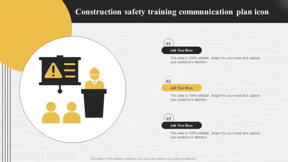Construction Safety Training Communication Plan Icon