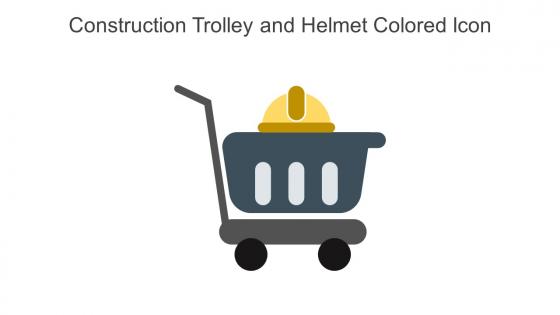 Construction Trolley And Helmet Colored Icon In Powerpoint Pptx Png And Editable Eps Format