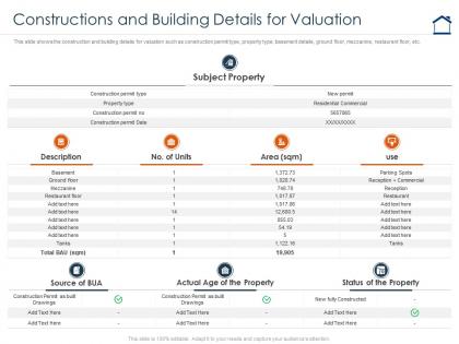 Constructions and building details for valuation complete guide for property valuation
