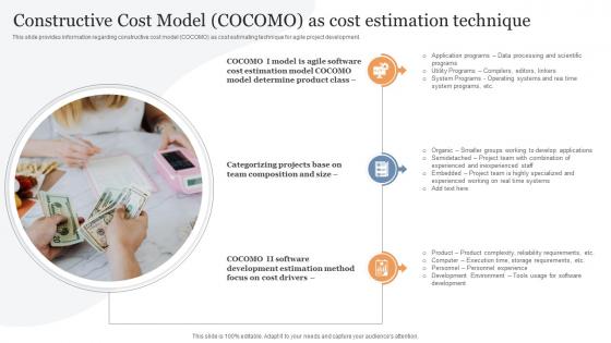 Constructive Cost Model COCOMO As Cost Estimation Technique Cost Evaluation Techniques For Agile Projects