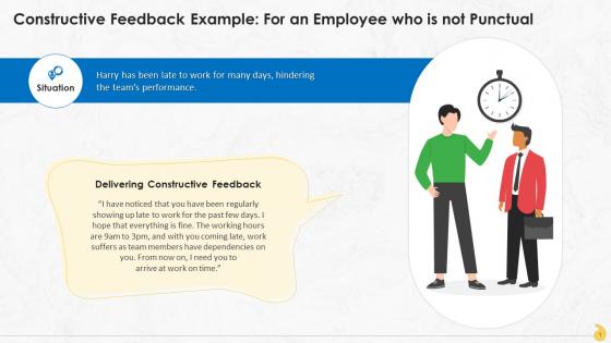 Constructive Feedback For Unpunctual Employee Training Ppt
