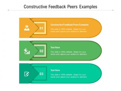 Constructive feedback peers examples ppt powerpoint presentation styles model cpb