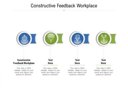 Constructive feedback workplace ppt powerpoint presentation infographics rules cpb