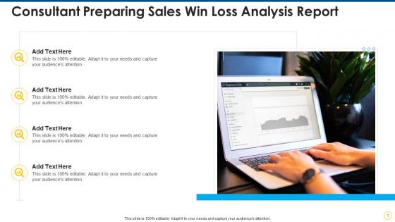 Consultant preparing sales win loss analysis report