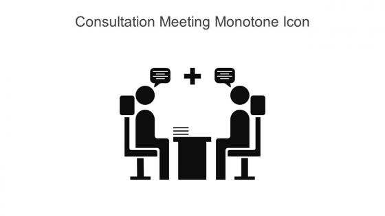 Consultation Meeting Monotone Icon In Powerpoint Pptx Png And Editable Eps Format