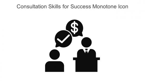 Consultation Skills For Success Monotone Icon In Powerpoint Pptx Png And Editable Eps Format