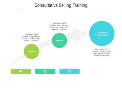 Consultative selling training ppt powerpoint presentation summary visual aids cpb