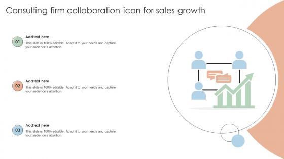 Consulting Firm Collaboration Icon For Sales Growth