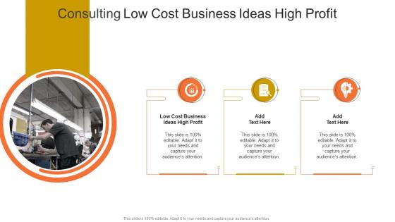 Consulting Low Cost Business Ideas High Profit In Powerpoint And Google Slides Cpb