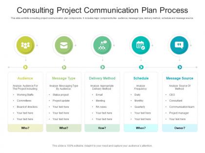 Consulting project communication plan process