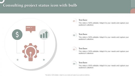 Consulting Project Status Icon With Bulb