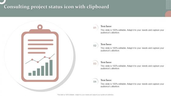 Consulting Project Status Icon With Clipboard