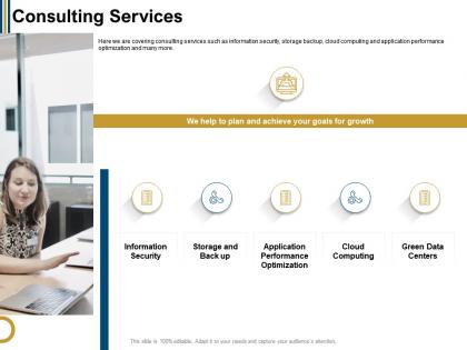 Consulting services we help ppt powerpoint presentation file samples