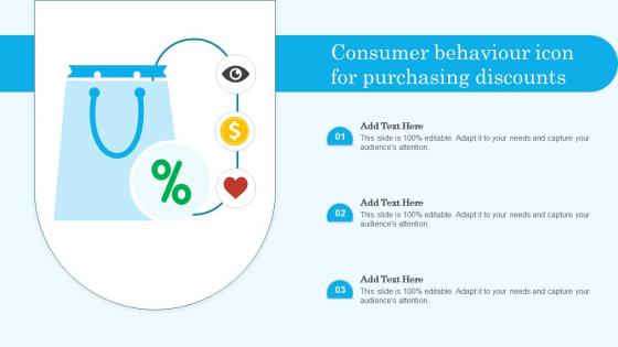Consumer Behaviour Icon For Purchasing Discounts
